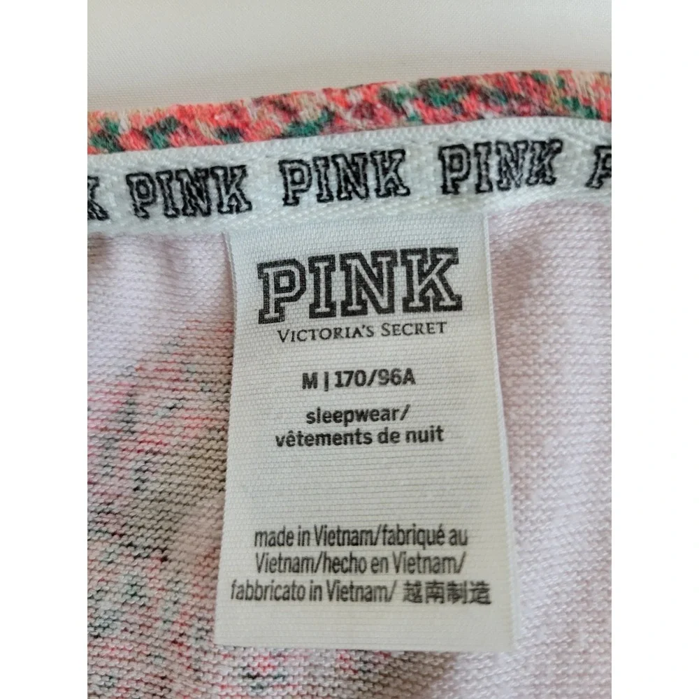 Victoria's Secret PINK Sleepwear Pajama Top Donuts Cozy Tee Long Sleeve Sz M‎